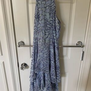 Badgley Mischka Blue Floral Dress